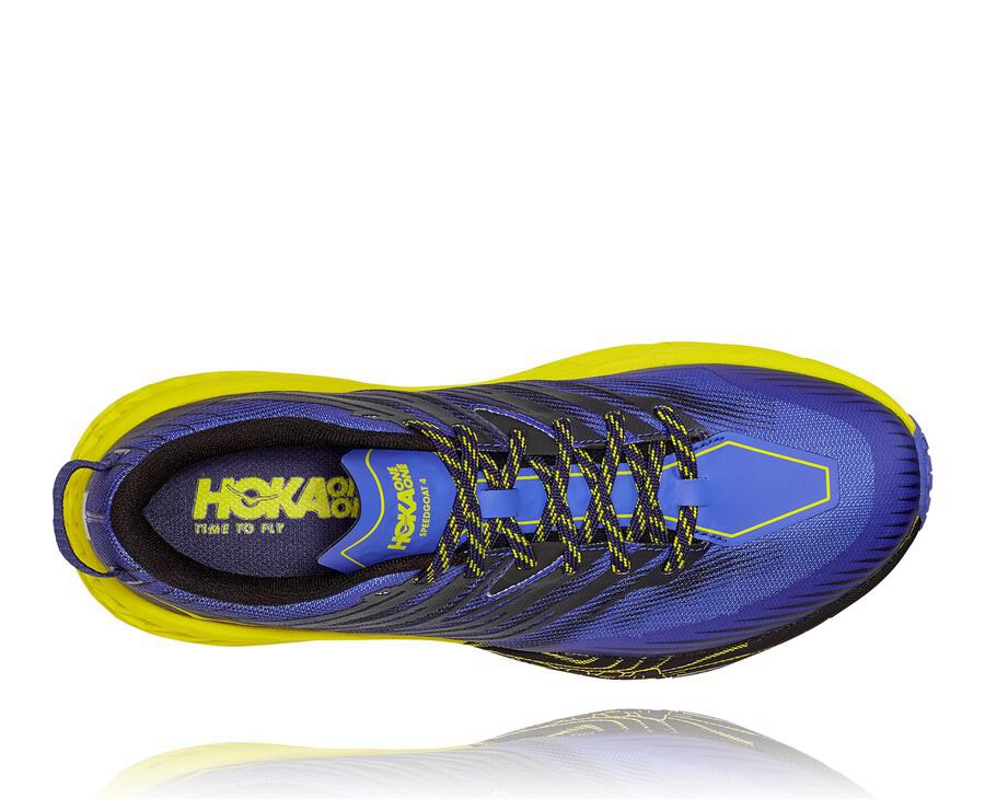 Hoka One One Trail Schoenen Heren - Speedgoat 4 - Blauw/Groen - WL6250738